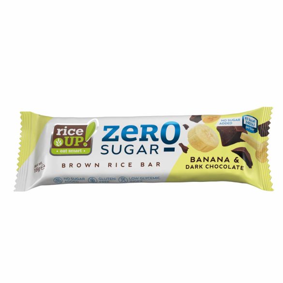 18g RiceUP! Zero Sugar Barna Rizsszelet Étcsokoládé - Banán