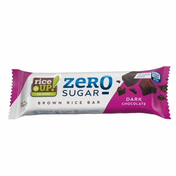 18g RiceUP! Zero Sugar Barna Rizsszelet - Étcsokoládé 