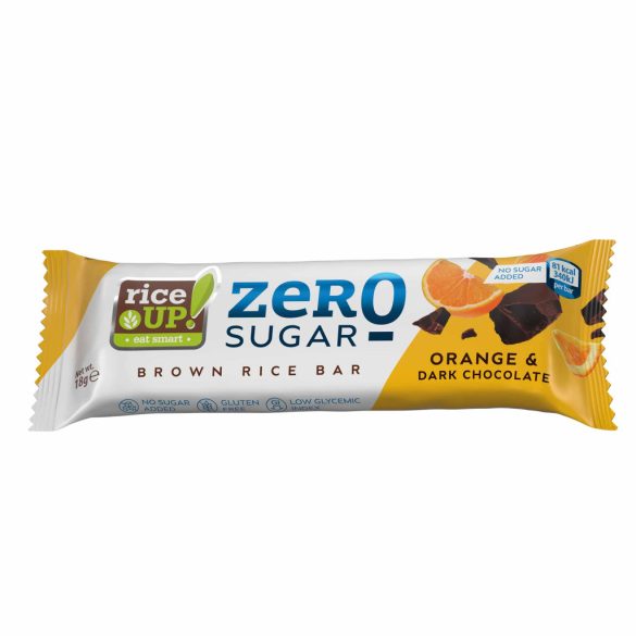 18g RiceUP! Zero Sugar Barna Rizsszelet  Étcsokoládé - Narancs