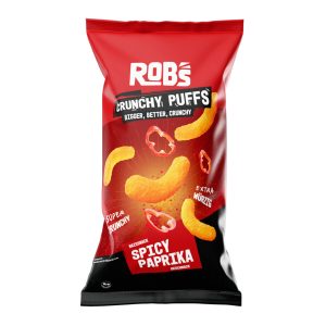130g Rob's Crunchy Puffs Spicy Paprika Ízű Kukorica Snack