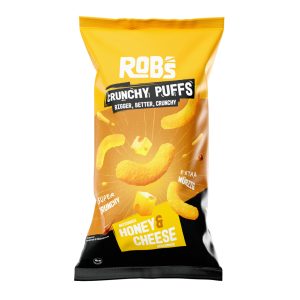 130g Rob's Crunchy Puffs Honey & Cheese Ízű Kukorica Snack